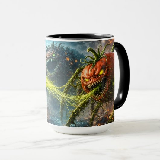 De aanval van de Colossus mutant veggie twee toon Mok (Voorkant rechts)