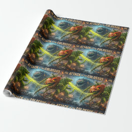 De aanval van de kolossale mutant groente bulk mat cadeaupapier