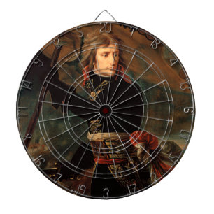 De aanval van Napoleon Bonaparte tijdens de slag b Dartbord