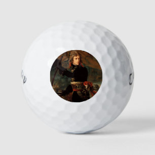 De aanval van Napoleon Bonaparte tijdens de slag b Golfballen