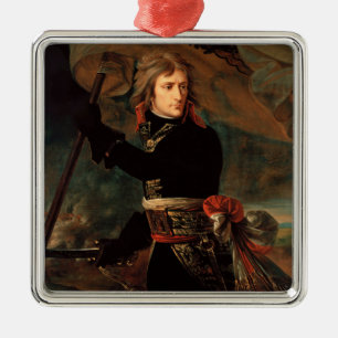 De aanval van Napoleon Bonaparte tijdens de slag b Metalen Ornament