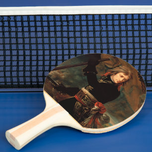 De aanval van Napoleon Bonaparte tijdens de slag b Tafeltennisbatje
