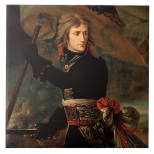 De aanval van Napoleon Bonaparte tijdens de slag b Tegeltje