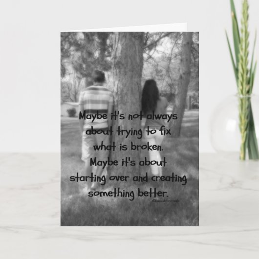 De aanvang van over en het Vergeven van het Kaart (Voorkant)