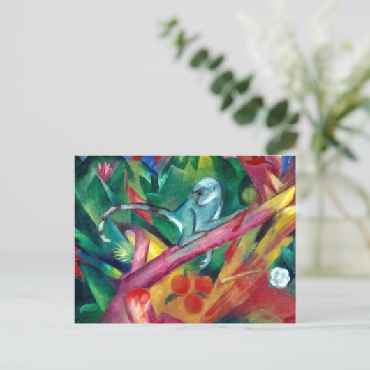 De aap Abstracte Franz Marc Briefkaart (Staand voorkant)