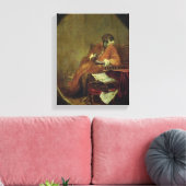 De aap Antiquarian, 1740 Canvas Afdruk (Insitu (Woonkamer))
