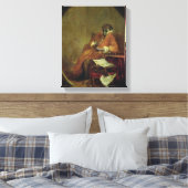 De aap Antiquarian, 1740 Canvas Afdruk (Insitu (Slaapkamer))