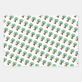 De aap eet een blad voor de onmiddellijke verpakki inpakpapier vel (Voorkant 2)