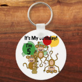 De aap glanst de de 5de T-shirts en Giften van de Sleutelhanger (Voorkant)