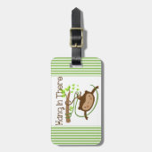 De aap hangt daar in bagagelabel (Voorkant verticaal)