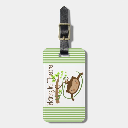 De aap hangt daar in bagagelabel (Voorkant verticaal)