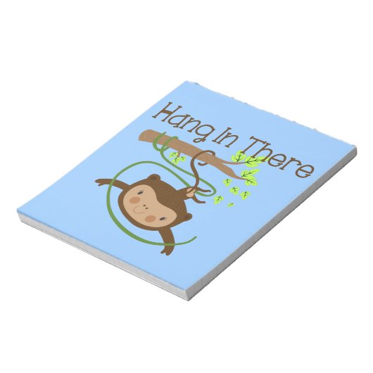 De aap hangt daar in notitieblok (Linkerzijde)