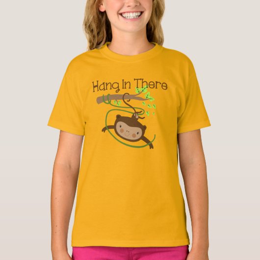 De aap hangt daar in t-shirt (Voorkant)