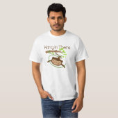 De aap hangt daar in t-shirt (Voorkant volledig)