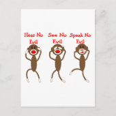 De aap-hoort van de contactaap, spreekt, ziet GEEN Briefkaart (Voorkant)