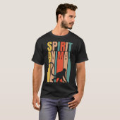De aap is mijn geest dier retro t-shirt (Voorkant volledig)