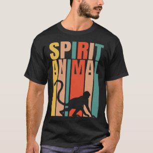 De aap is mijn geest dier retro t-shirt