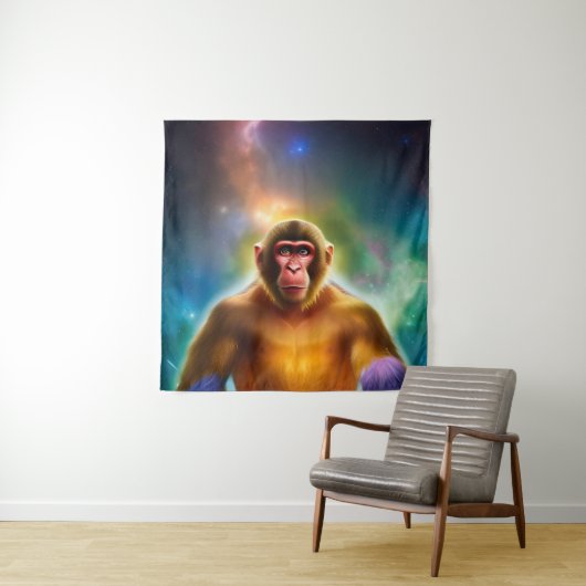 De aap (twee) wandkleed (In situ)