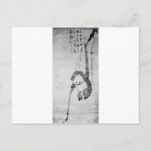 De aap van Hakuin Ekaku Briefkaart (Voorkant)
