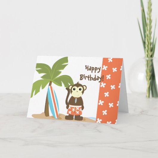 De Aap van het surf Kaart (Voorkant)