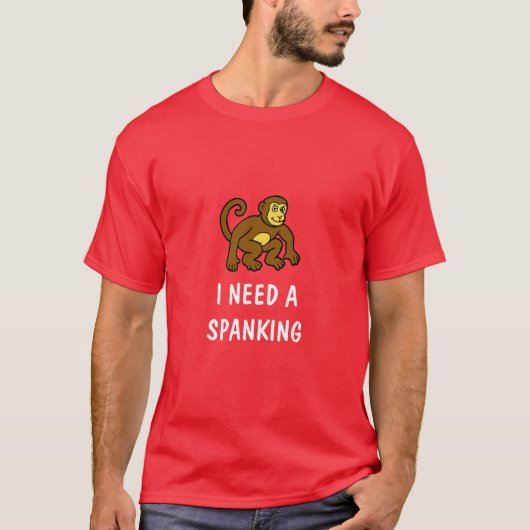 De aap vereist het Overspannen (witte tekst) T-shirt (Voorkant)