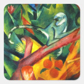 De aap vierkante sticker (Voorkant)