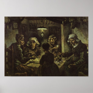 De aardappel Eaters van Gogh Fine Art Poster