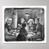 De aardappel Eaters, Van Gogh Poster (Voorkant)