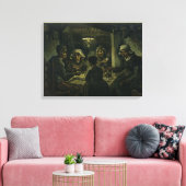 De aardappel Eaters van Vincent Van Gogh Canvas Afdruk (Insitu (Woonkamer))