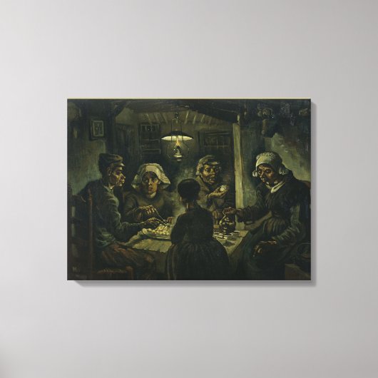 De aardappel Eaters van Vincent Van Gogh Canvas Afdruk (Voorkant)