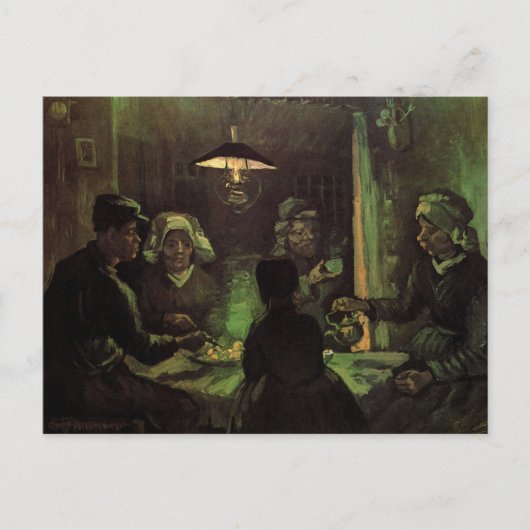 De Aardappel Eters door Vincent van Gogh Briefkaart (Voorkant)