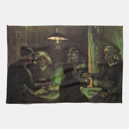 De Aardappel Eters door Vincent van Gogh Theedoek (Horizontaal)