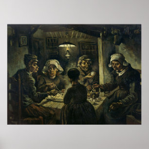 De Aardappel Eters Poster van Van Gogh