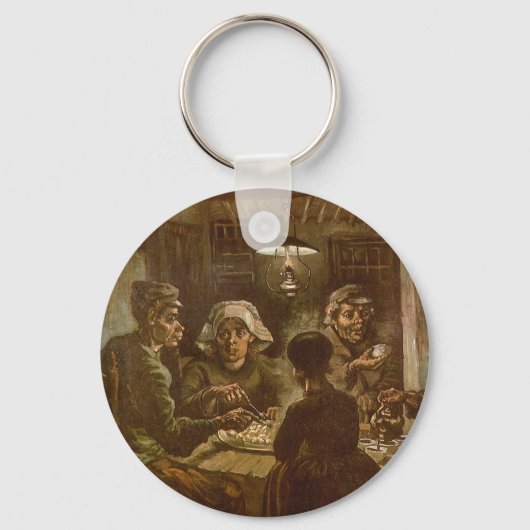 De Aardappeleters door Vincent van Gogh Sleutelhanger (Voorkant)