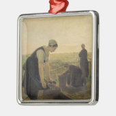 De aardappeloogst metalen ornament (Links)