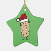 De Aardappels die van de aardappel Gelukkige het Keramisch Ornament (Links)