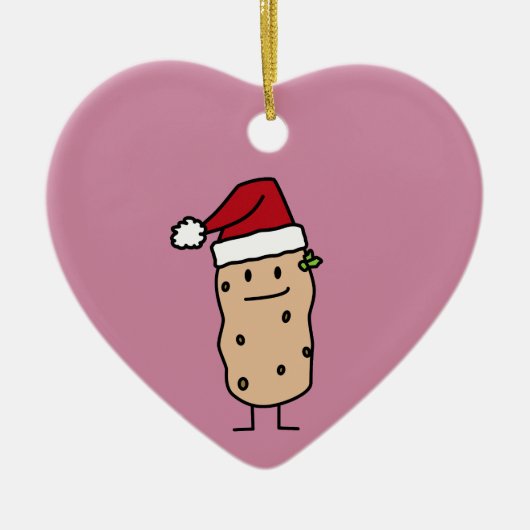 De Aardappels die van de aardappel Gelukkige het Keramisch Ornament (Voorkant)