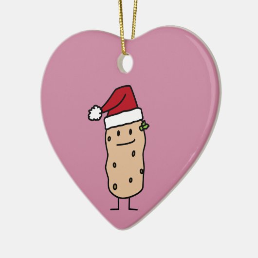 De Aardappels die van de aardappel Gelukkige het Keramisch Ornament (Links)