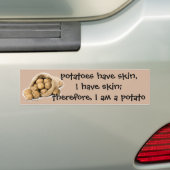 de aardappels hebben huid… bumpersticker (Op auto)
