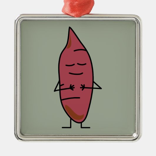 De Aardappels van de Yams van de Yam van de Bataat Metalen Ornament (Voorkant)