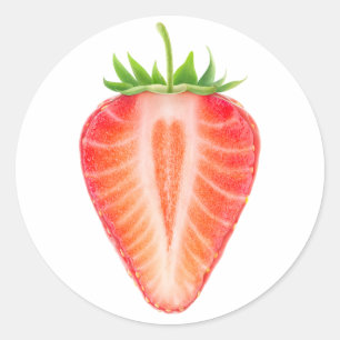 De aardbei van de besnoeiing ronde sticker