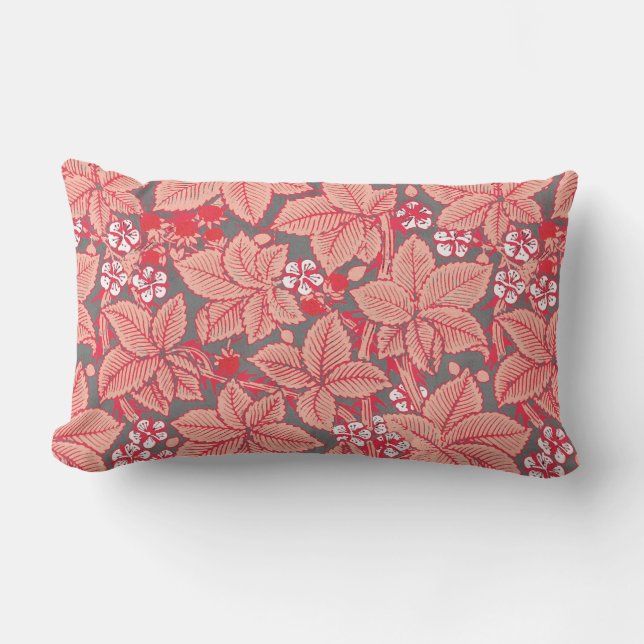 De Aardbeien van de Jugendstil en Bladeren, het Buitenkussen (Voorkant)