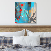 De aardbeving canvas afdruk (Insitu (Slaapkamer))