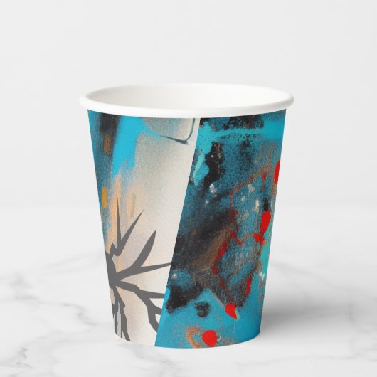 De aardbeving papieren bekers (Voorkant)