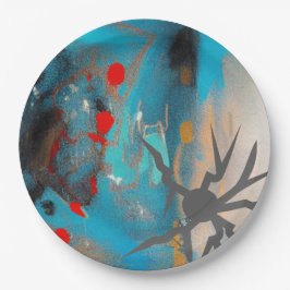 De aardbeving papieren bordje