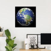 De aarde - 3D-effect Poster (Thuiskantoor)