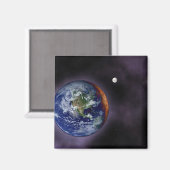 De aarde aan de buitenranden magneet (Voorkant / Achterkant)