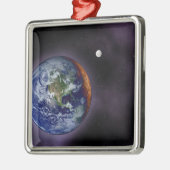 De aarde aan de buitenranden metalen ornament (Links)