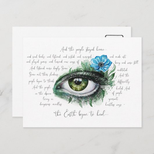 De aarde begon met het helen van Briefkaart (Voorkant / Achterkant)