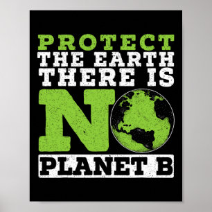 De aarde beschermen Er is geen planeet B-omgeving Poster